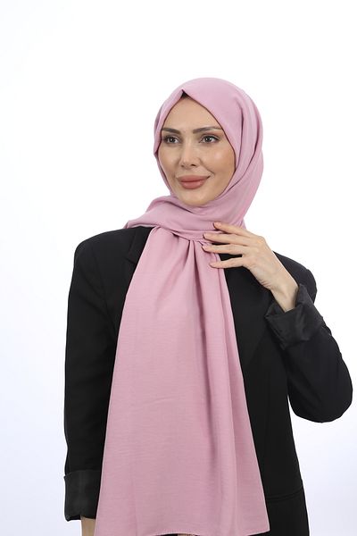 Trablus Hijab Women's Cotton Crash Jazz Shawl Pink