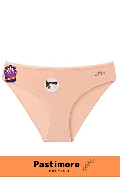 Pastimore Noua generație de mucegai standard pentru bikini, țesătură moale modal, structură mătăsoasă, chiloți de bază modal din 3 piese