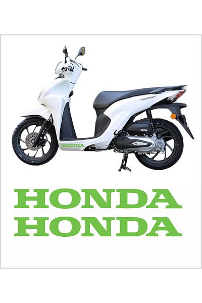 YAMANB Autocolant Honda Dio Marshpiyel Autocolant Honda 2 bucăți 20 cm VERDE FIST