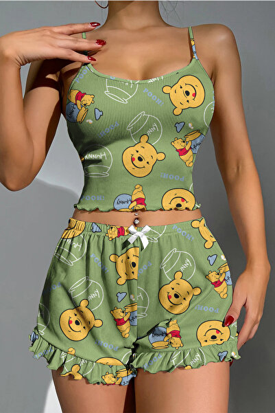 PEMBİŞ HOMEWEAR Σετ πιτζάμες Honey Bonjour Trend με λουράκια Pooh με τύπωμα