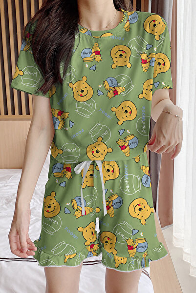 PEMBİŞ HOMEWEAR Σετ πιτζάμες με στάμπα Pooh, σορτς και μπλουζάκι Hunny Aden T...
