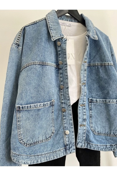 Ekim Store Büyük Cepli Denim Ceket