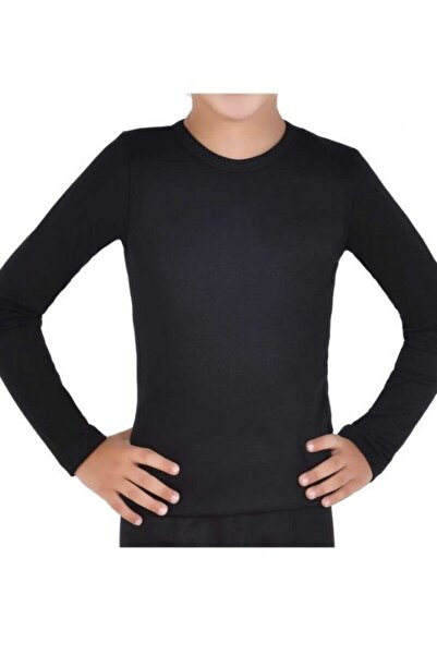 Momslab Чоловічий дитячий чорний термобілизна з довгими рукавами