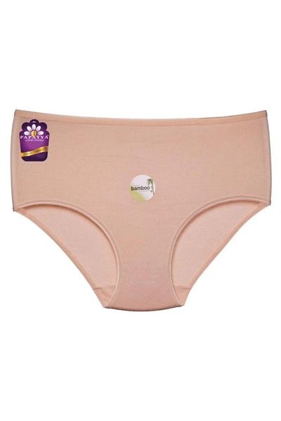NARIYA Papatya Women's High Waist Bamboo 100% Cotton Modal Panties Extra Comfortable Flexible Gathering Underwear