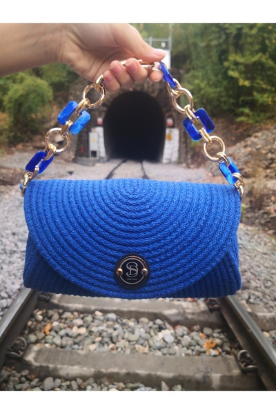 AFA D&s Логотип Сакс Блакитний Ручної роботи портфель Сумка Ручної роботи сумка на щодень