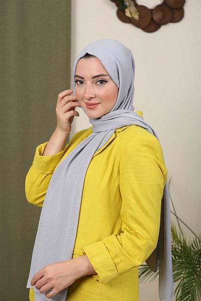 Trablus Hijab Women Ayrobin Cazz Shawl Light Gray