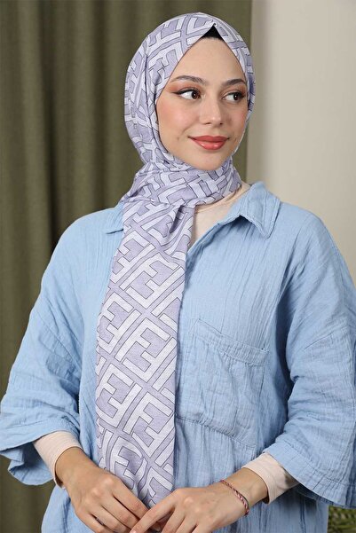 Trablus Γυναικείο λινό σάλι με σχέδιο F της Tessetür