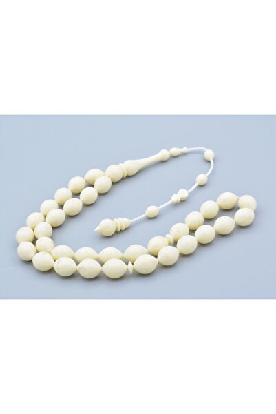 Murty99 Systemed Beyzi Cut White Powder Press Amber Prayer Beads