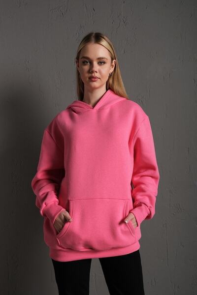 Adrift Ženska ružičasta majica Know Oversize kroj Sa kapuljačom 000 TW-BSKZSWT