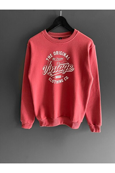 Adrift Unisex ružičasta vintage majica Štampano okrugla kragna je redBYvintag...