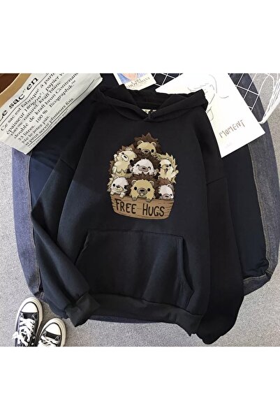 Tarzsokak Design special cu glugă Free Hugs Hedgehogs in the Basket Printed S...