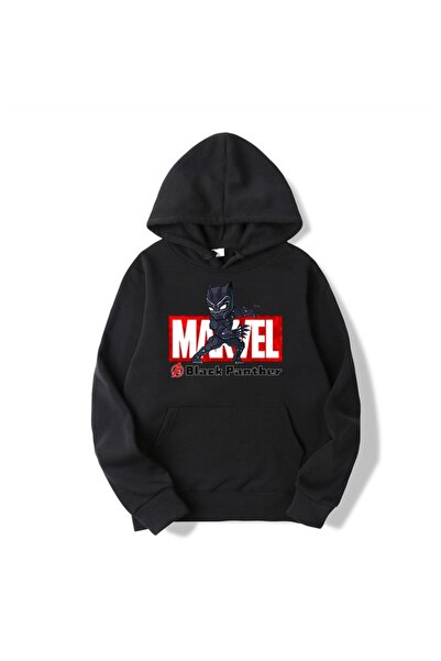 Adrift Crna Black Panther Štampano Oversize kroj Unisex majica bsgblackpanthe...