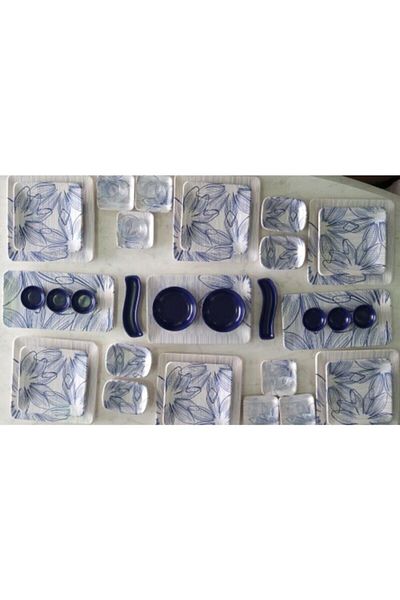 Keramika Cobalt Blue 41 Piece Alisa Breakfast Set