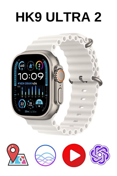 GoMarkt HK9 Ultra 2 Akıllı Saat Oyun Yüklü 2. Nesil Amoled Ekranlı 49 mm "Tek...