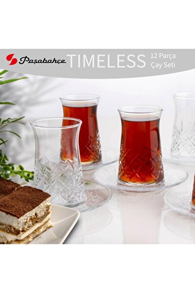 Paşabahçe Timeless Çay Bardağı Ve Çay Tabağı Seti 6 Kişilik 12 Parça