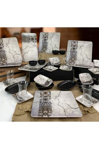 Keramika Artemis 34 Piece Breakfast Set for 6 People