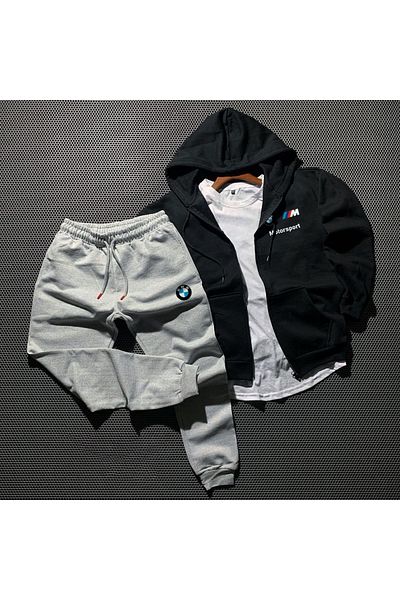 VİPER BMW Zippered Jacket and Winter Tracksuit 2-Piece Combination