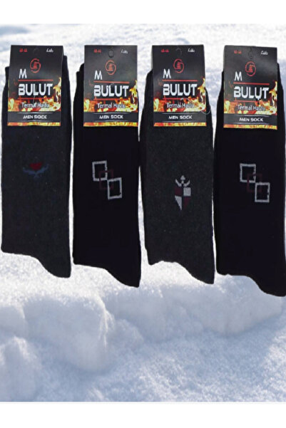 Nisa Мъжки зимни термо дебели хавлиени чорапи, чифт от 4 броя