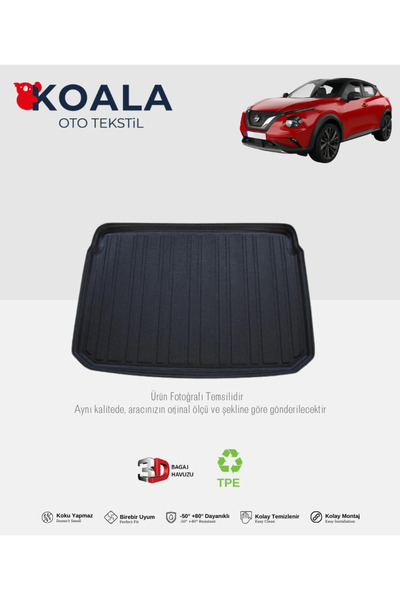 KoalaOtoTekstil Nissan Juke (Alt Bagaj) (2021 ve Sonrası) 3d Bagaj Havuzu