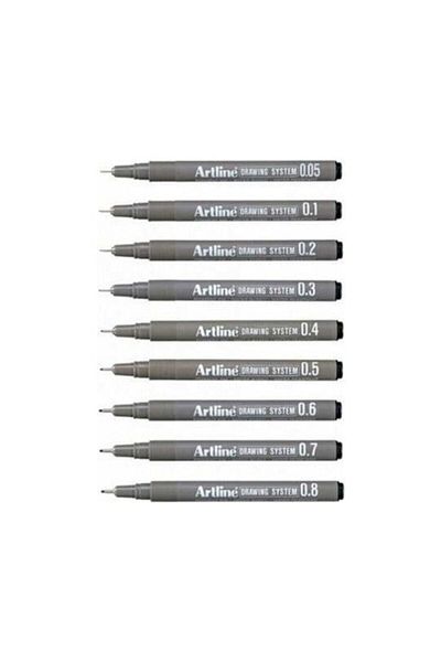 artline Arline Drawing System Technical Drawing Pen Set of 9