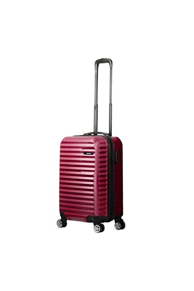 NK Bene NK Unisex ABS Sert Kabuk Küçük Boy Bordo Valiz Bavul-111Vk
