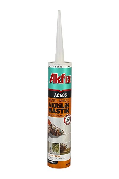 Akfix AC605 Akrilik Mastik Beyaz 500gr