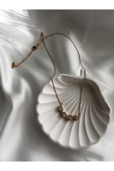 Luna Lush Accessory Mıknatıslı Yonca Kalp Kolye
