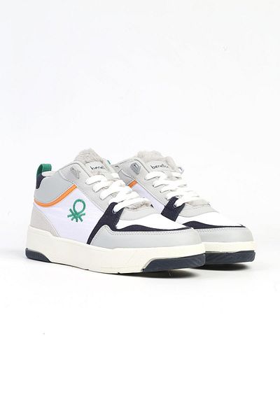 Benetton Modalistul ®   - 3471 Pantofi sport albi pentru femei, nou designer - 744636