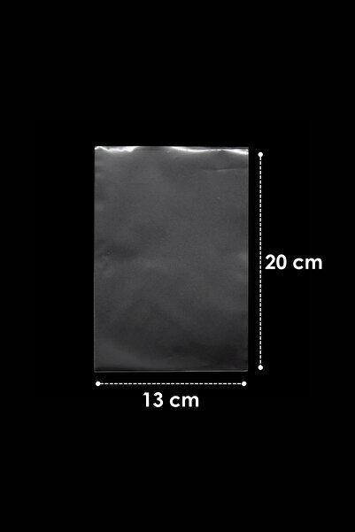 Eliz Party Şeffaf Parlak Bantsız Jelatin Poşet 13x20cm Kurabiye Aksesuar Hediye Paketleme Poşeti 100 Adet