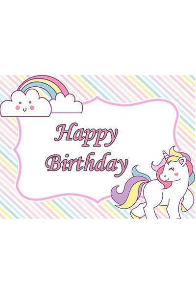 MOD Unicorn Concept Birthday Banner 70X100 CM