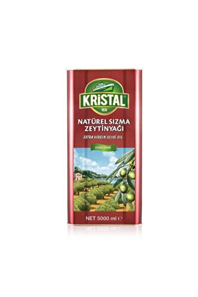 Kristal 4'lü Dolgun Sızma Zeytinyağı 5 Lt. Teneke