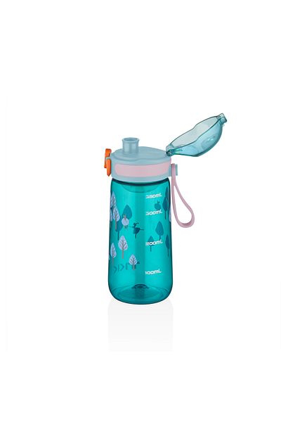 Vagonlife TKK 400ml Children's Water Bottle with Strawless Carrying Strap and Strainer