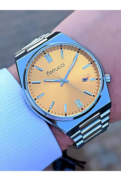 Ferrucci FRC.1.507 Ferrucci New Season Tsuyosa Model 30 mt Waterproof Steel Band Men Wristwatch