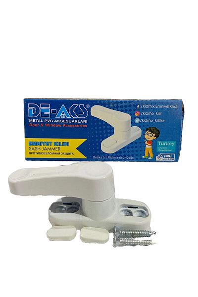 ÇEVİK SUNAR PVC Metal Pimapen Window Glass Balcony Door Safety Lock 2 pieces