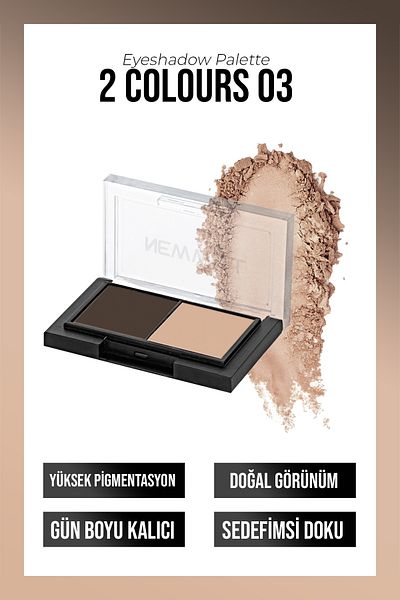 New Well Set of 2 Porcelain Make Up - Eyeshadow Palette No03