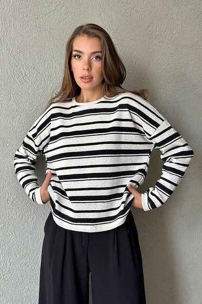 Seda Yalçın Atelier Pulover de tricot Zr cu dungi negre