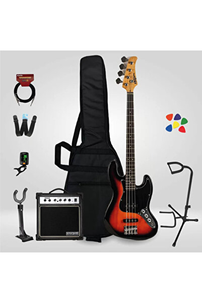 new orleans NJB100 Bas Gitar Seti (Jazz Bass) - SET 4