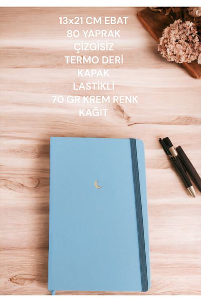 SEYFİKİRTASİYE 80 ورقة 13X21 دفتر ملاحظات جلدي حراري غير مبطن بألوان الباستيل 70 جرام ورق بلون كريمي