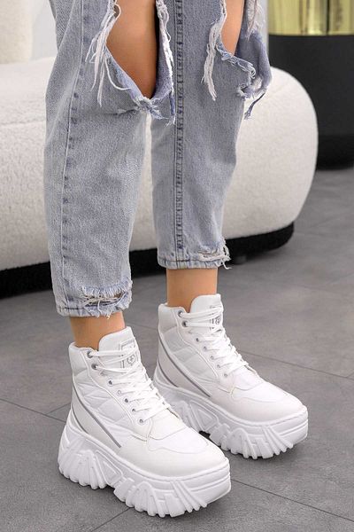 Mamito Ayakkabı KCL-BT150 Wedge Sole Lace Up Boots