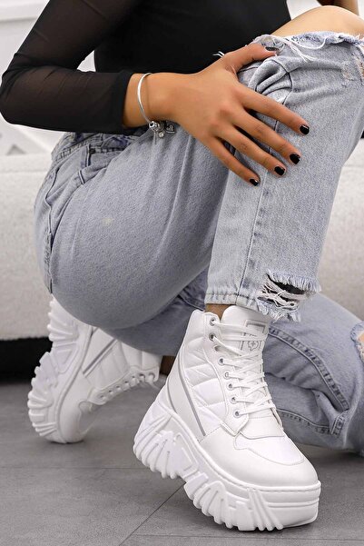 Mamito Ayakkabı KCL-BT150 Wedge Sole Lace Up Boots