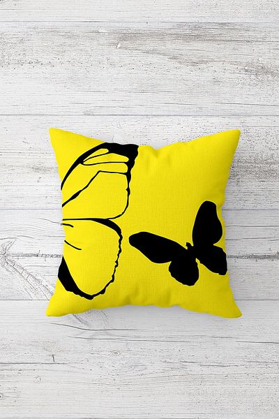 on the clouds Vintage Butterfly Half Pattern Concealed Zippered Throw Pillow Cover Seat Pillow Cover Set(4PCS)