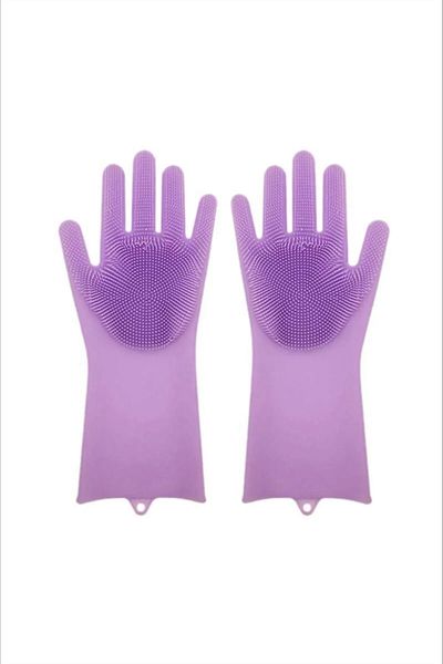 GİLLİ STORE Magic Dishwashing Gloves Dog Gloves Cat Bath Gloves Kitchen Gloves Bath Gloves