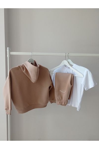 Dennis Denise Set de trening pentru copii oversize din bumbac de iarnă, unisex, pantaloni de hanorac