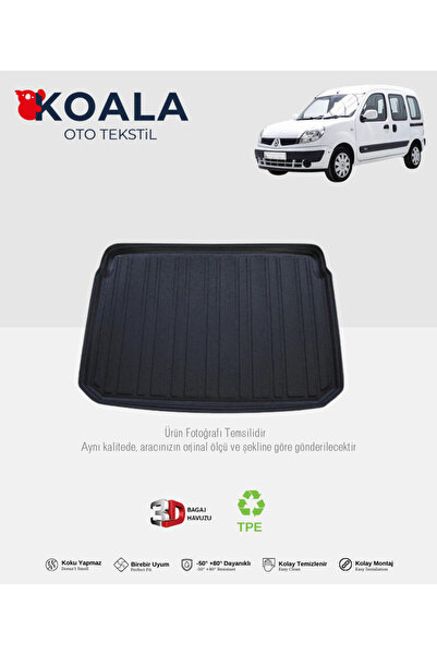 KoalaOtoTekstil Renault Kangoo Combi Koltuklu Van (2003-2008) 3d Bagaj Havuzu