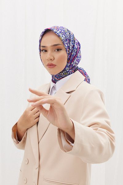 Silk Home Μαλακό βαμβακερό κασκόλ με σχέδιο Petunia