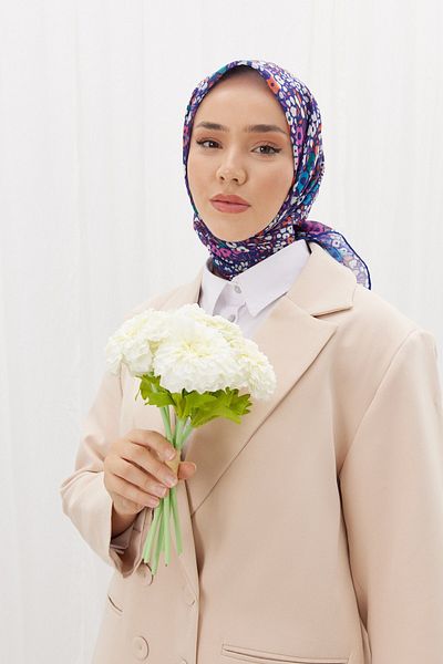 Silk Home Μαλακό βαμβακερό κασκόλ με σχέδιο Petunia