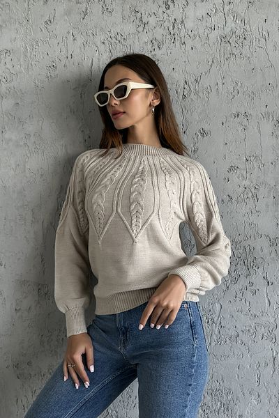 nosia fashion Pulover din tricot din nurcă cu mâneci italiene