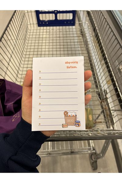 Sumicorn Design Cute Kawaii Memo Pad, Notepad, Market List, Memopad, Planner, A6 (10,5x14,8 cm), 100 pcs