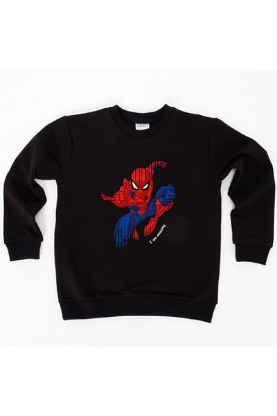 SPIDERMAN Hanorac pentru copii din țesătură de bumbac spiderman imprimat