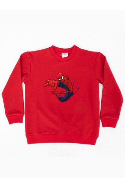 SPIDERMAN εμπριμέ spiderman βαμβακερό ύφασμα παιδικό φούτερ
